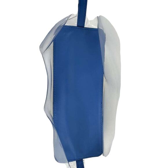 Kate Spade Sabine Medium Cosmetic Pouch in Clear PVC With Blue Trim - Picture 6 of 6